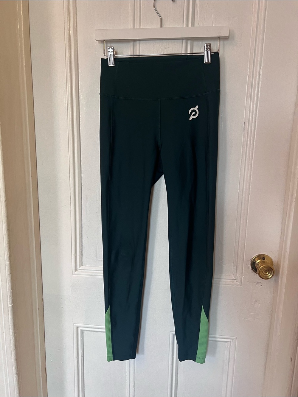 Peloton Women’s High Waist Performance Leggings Size Small Dark Green Athletic